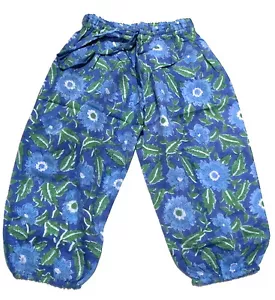 Gypsy Boho Harem Pants - Hand Block-Printed Cotton - Picture 1 of 2