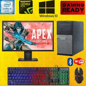 Apex Legends Dell i5 Gaming Desktop PC Computer SSD Nvidia GT1030 Win10 8GB - Picture 1 of 7