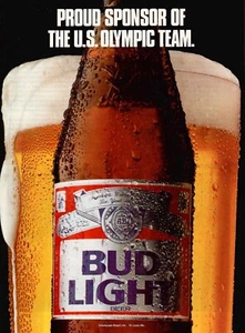 VINTAGE 1984 Bud Light Beer Print Ad Bar Decor - Picture 1 of 1
