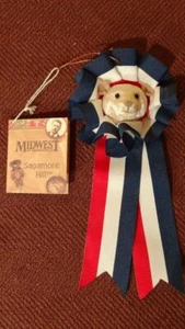 Sagamore Hill Teddy Bear Prize Ribbon Award Ornament Midwest Cannon Falls NWT - Picture 1 of 4
