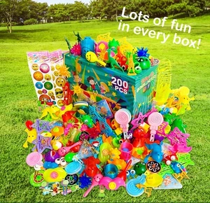 200 Pcs Party Favors for Kids Birthday Gift Bag Treasure Box Toys Goodie Bags - Picture 1 of 10