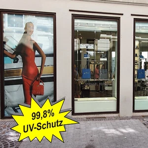 UV Schutzfolie 99,0% Ausbleichschutz Sonnen UV Folie Schaufensterfolie klar - Bild 1 von 3