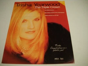 TRISHA YEARWOOD is a TRIPLE CROWN winner - original 1998 Promo Poster Ad - Bild 1 von 1