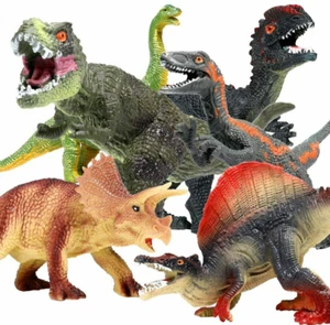 12 Pcs Realistic Plastic Dinosaur Toys Model Figure Figurine Kids Toy Gift Lot - Picture 1 of 7