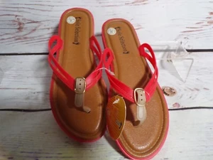 Neu mit Etikett Sole Selection hellrote 7/8 Medium Damen-Sandalen - Bild 1 von 3