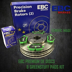 NEW EBC 258mm FRONT BRAKE DISCS AND GREENSTUFF PADS KIT OE QUALITY - PD01KF1233 - Picture 1 of 6
