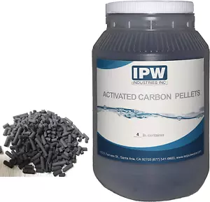IPW Industries Inc 4 libbre pellet carbone attivo sfuso per acquari - Foto 1 di 4