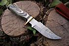 Damascus  Custom Handmade Hunting Tactical Survival Bowie Knife Wood Sheath Edc