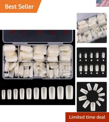 Unhas acrílicas de cobertura total de alta qualidade - 500 peças, ideais para profissionais - Imagem 1 de 4