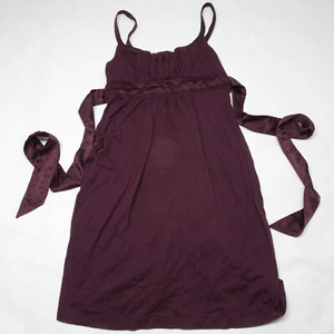 Vestido American Eagle Outfitters Talla S Borgoña Sin Mangas Corbata Cintura Imperio - Imagen 1 de 7