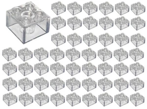 ☀️50x NEW LEGO 2x2 Trans-Clear Translucent Bricks #3003 BULK Parts City Building - Picture 1 of 2