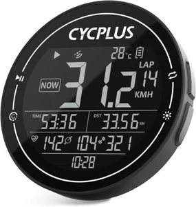CYCPLUS Wireless GPS Bike Computer, ANT+ Bluetooth Cycling Speedometer Odometer - Picture 1 of 15