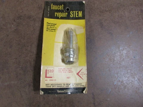 NOS Plumbing Faucet repair valve stem Sterling 2100 wall series Cover