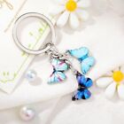 Colorful Women Alloy Butterfly Keyrings Charms Keychains Phone Bag Pendant