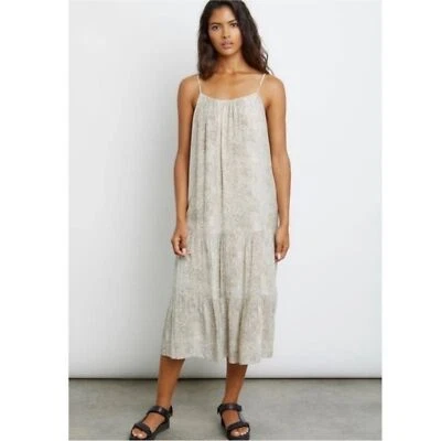 NWOT Rails Midi Dress Adora Snakeskin Animal Print Cream Sleeveless Flowy S - Image 1 of 4