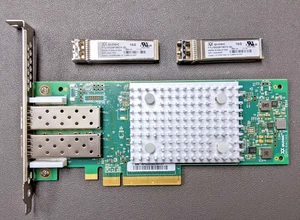Dell QLogic QLE2692‑DEL (0YCVFG) Dual‑Port with 2x QLogic FTLF8529P4BCV‑QM - Picture 1 of 5