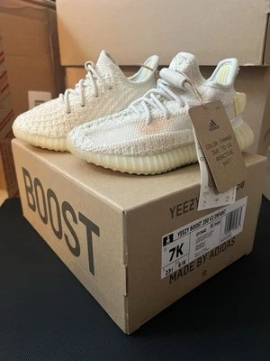 阿迪达斯Yeezy Boost 350 V2懒人鞋婴儿男孩白色运动鞋休闲鞋GY34 — 第 1/4 张图片