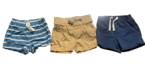 3 Pantalones Cortos Bebé 0-3M 1 Marrón 1 Azul y Azul con Rayas Solo Uno You & Cat & Jack - Imagen 1 de 5