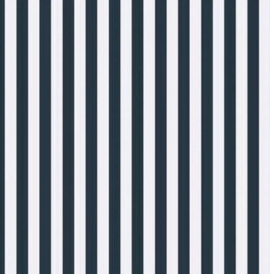 Ink / NavyBlue & White Stripes Nautical Fabric by Waverly, BTHY, Striped Fabric - Image 1 of 2
