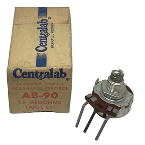 7.5Mohm 7M5 Taper Potentiometer Wirewrap Terminal AB-90 Centralab - Picture 1 of 3