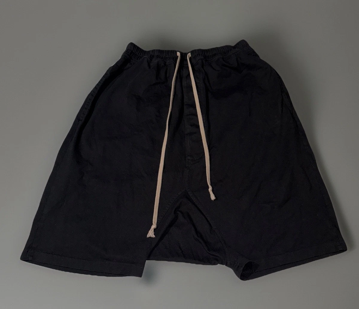 パンツ Rick Owens pods shorts size 48 RICK OWENS CARGO PODS SHORTS BLACK Zipper Drawstring Tecuatl Size