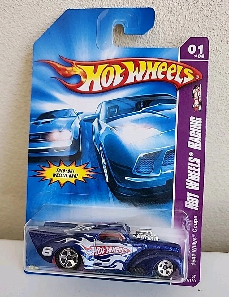 2007 Hot Wheels #77 Hot Wheels Racing 1/4 1941 WILLYS COUPE Blue w/Chrome 5 Sp - Image 1 of 1