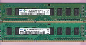 2GB 2x1GB PC3-8500 Samsung M378B2873FHS-CF8 DDR3-1066 Desktop Ram Memory Kit - Picture 1 of 2