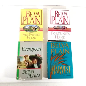 Lot Of 4 Belva Plain Hardcover Books Her Father's House, Evergreen, Harvest + - Picture 1 of 6