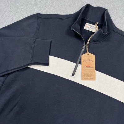 $178 Faherty Alto Estándar Polar Cuarto Cremallera Para Hombres XL Azul Noches Tira de Surf Foto 1 de 4