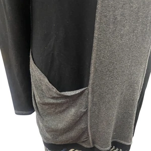 Joseph Ribkoff Dress Knitted Funnel Neck Pocket Knee Length Black Grey Size 14 - Picture 1 of 7