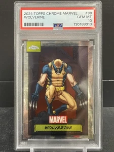 2024 TOPPS CHROME MARVEL SAPPHIRE WOLVERINE PSA 10 - Picture 1 of 2