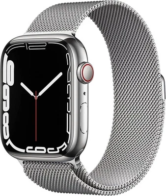 Apple Watch Series 7 45mm Stainless Steel Case with Milanese Loop (GPS + LTE) - Image 1 of 4