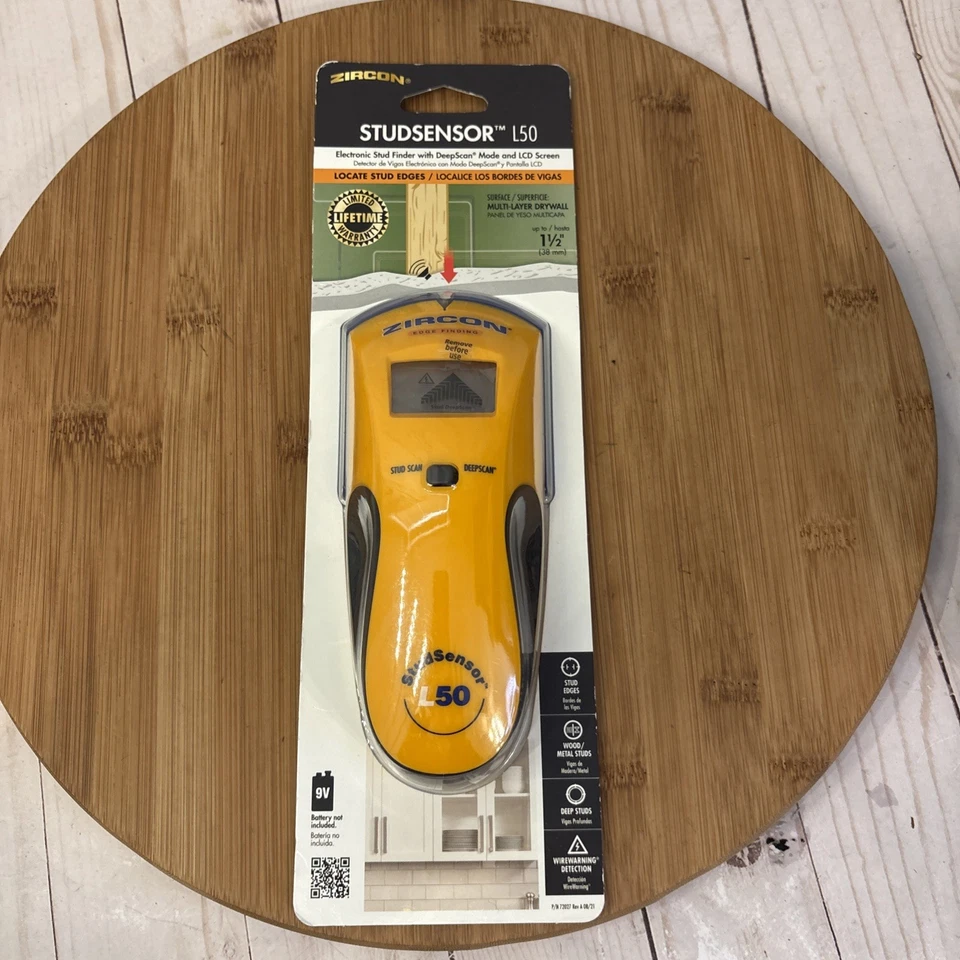 Zircon Studsensor e50 Deep Scaning Stud Finder With Wire Warning Dector