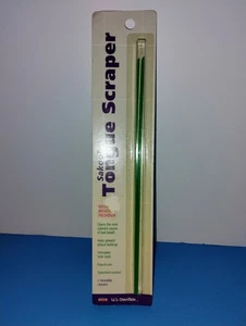 DenTek Sakool Tongue Scraper Green Natural Breath Freshener 1978 USA Rare (/) - Picture 1 of 2