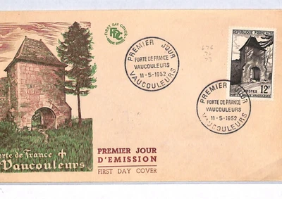 FRANCE 1952 FDC Vaucouleurs *Porte de France* ILLUSTRATED First Day Cover YQ172 - Image 1 of 4