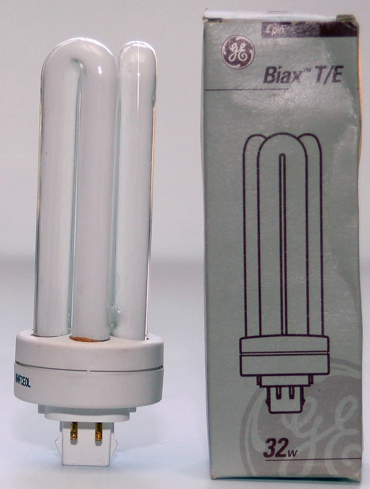 TWO (2) GE Biax™ T/E LongLast™ 4-pin with Amalgam F32TBX/SPX35/835/A/4P (39379) - Image 1 of 1