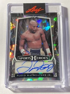 FLOYD MAYWEATHER JR 2025 Leaf Sports Heroes Crystal BLACK AUTO 30/35 - Picture 1 of 3