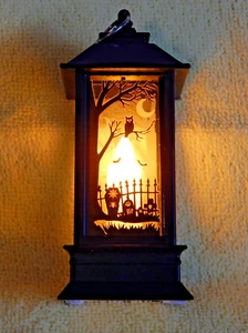 Halloween Búho, Mano, Calabaza o Bruja Negro Decoración Mini Linterna Decoración U-Pick - Imagen 1 de 62