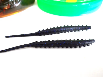 Berkley Gulp Alive Arenicola Wattwurm  10cm black blue fleck 38 St.(0,66Eur/St.) - Bild 1 von 4