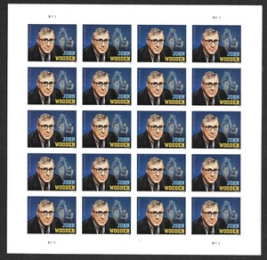 Scott #5833a IMPERFORATE (NO DIE-CUT) John Wooden Pane of 20, MNH - Picture 1 of 1