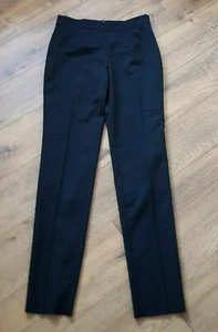 LONGCHAMP Womans Black Wool Blend BNWOT Work Smart Trousers UK 10 EU 38 - Picture 1 of 7