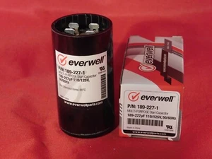 189 - 227 MFD 110-125 vac Electric Motor Start Capacitor uf HVAC volts - Picture 1 of 1
