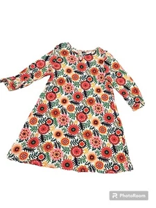 CROWN & IVY Girl’s Dress Large Multi Color Floral 3/4 Sleeve All Seasons Comfort - Picture 1 of 8