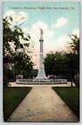 Postcard Confederate Monument - Travis Park - San Antonio Texas 1910