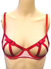 $80 VICTORIA'S SECRET LUXE LINGERIE VERY SEXY STRAPPY UNLINED BALCONET BRA NWT