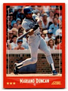 1988 Score #321 Mariano Duncan Los Angeles Dodgers Baseball Cards EX ID:54912 - Picture 1 of 2
