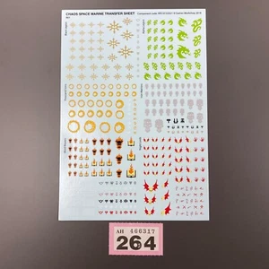 3X CHAOS SPACE MARINES TRANSFER SHEETS DECAL KILL TEAM WARHAMMER 40K - Picture 1 of 1