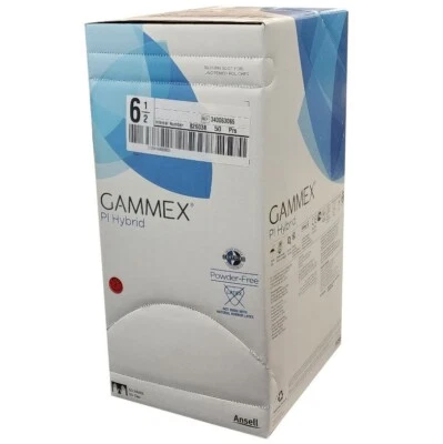 *50 pares* Guantes quirúrgicos Ansell Gammex PI híbridos PF talla 6,5 340063065 Foto 1 de 3