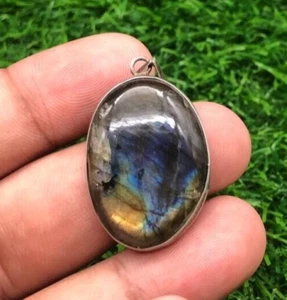 Impresionante colgante de piedra labradorita 44,90 quilates con plata 925 disponible para la venta - Imagen 1 de 12