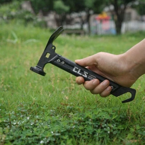 2 in 1 Tent Stake Peg Mallet Remover Puller Outdoor Tack Aluminum Camping Hammer - Picture 1 of 14